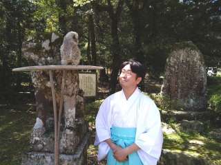 宮司とフクロウ